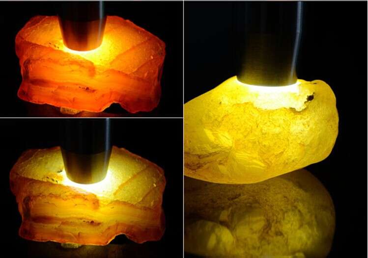 玉石用照玉手電筒白光和放大鏡看的是什么？